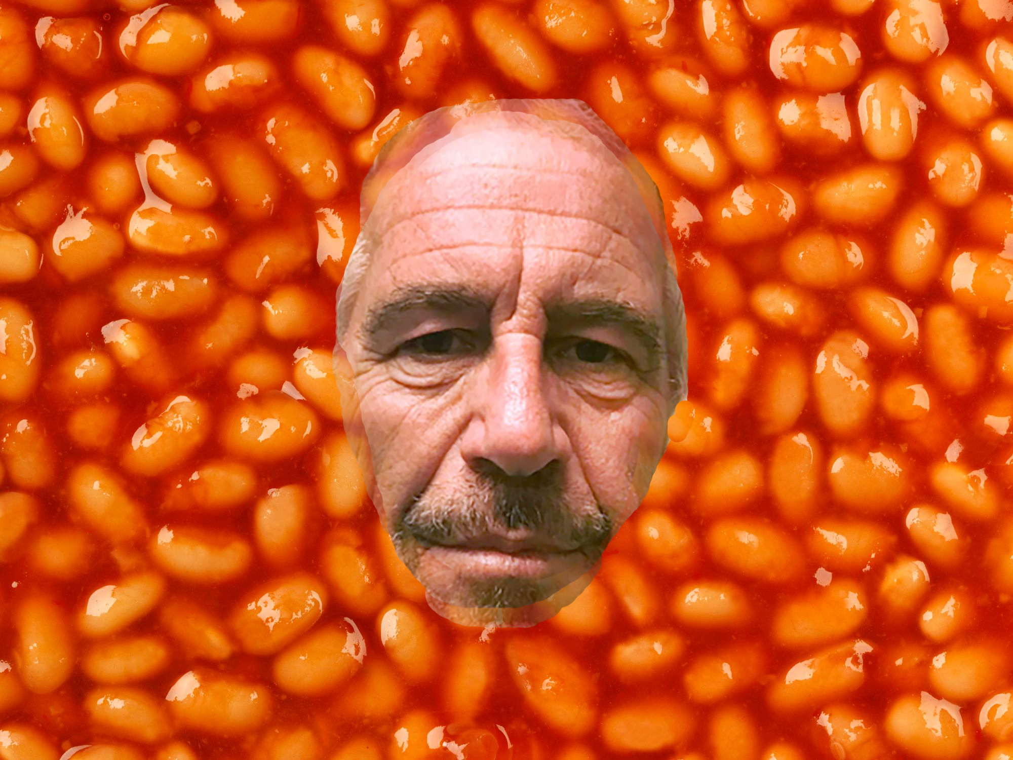 Epstein in baked beans Blank Meme Template
