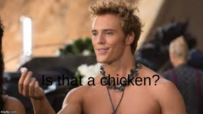 Finnick likes Chickens | Is that a chicken? | image tagged in finnick,likes,chickens,i love finnick | made w/ Imgflip meme maker