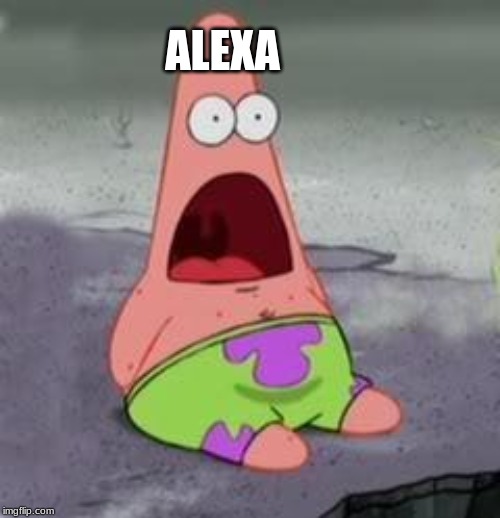 Suprised Patrick | ALEXA | image tagged in suprised patrick | made w/ Imgflip meme maker