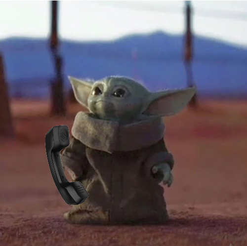 Baby Yoda Phone Blank Meme Template