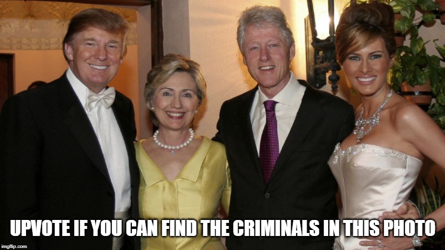 Hey... it works in the Fun if you can find the one V in a bunch of W's |  UPVOTE IF YOU CAN FIND THE CRIMINALS IN THIS PHOTO | image tagged in clintons,trumps | made w/ Imgflip meme maker