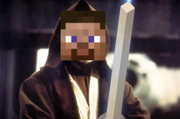 Minecraft v starswars Blank Meme Template