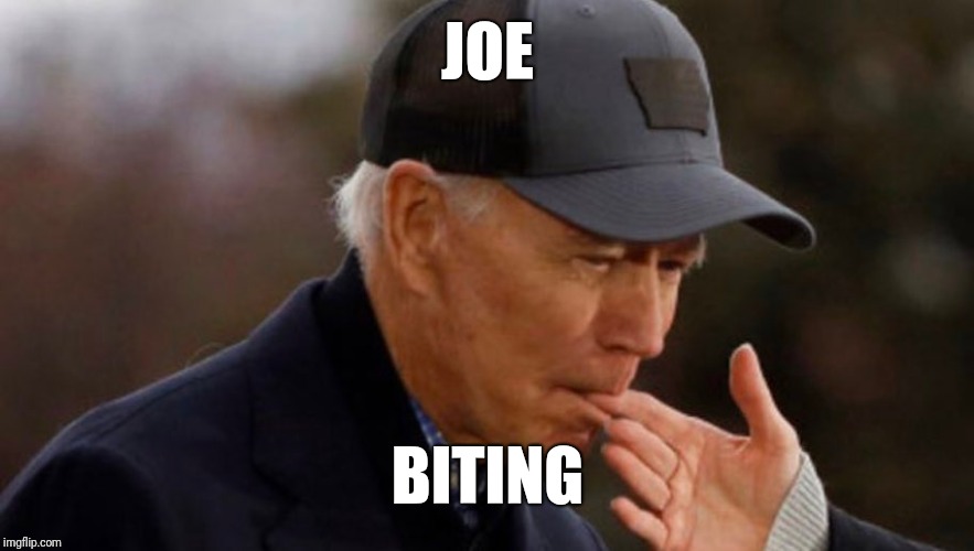 Joe Biting | JOE; BITING | image tagged in joe,creepy joe biden,finger | made w/ Imgflip meme maker