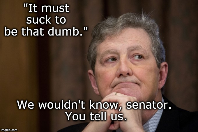 "It must suck to be that dumb."; We wouldn't know, senator. 
You tell us. | image tagged in ignorance sucks,rube | made w/ Imgflip meme maker