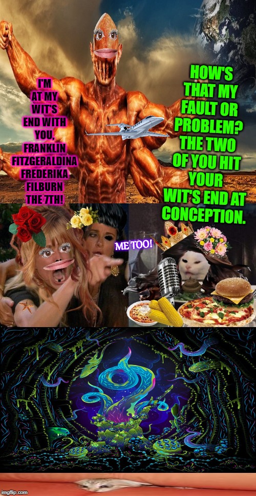 The Truth FINALLY Comes Out! (Innocent Cat) | HOW'S THAT MY FAULT OR PROBLEM? THE TWO OF YOU HIT YOUR WIT'S END AT CONCEPTION. I'M AT MY WIT'S END WITH YOU, FRANKLIN FITZGERALDINA FREDERIKA FILBURN THE 7TH! ME TOO! | image tagged in the truth finally comes out innocent cat | made w/ Imgflip meme maker