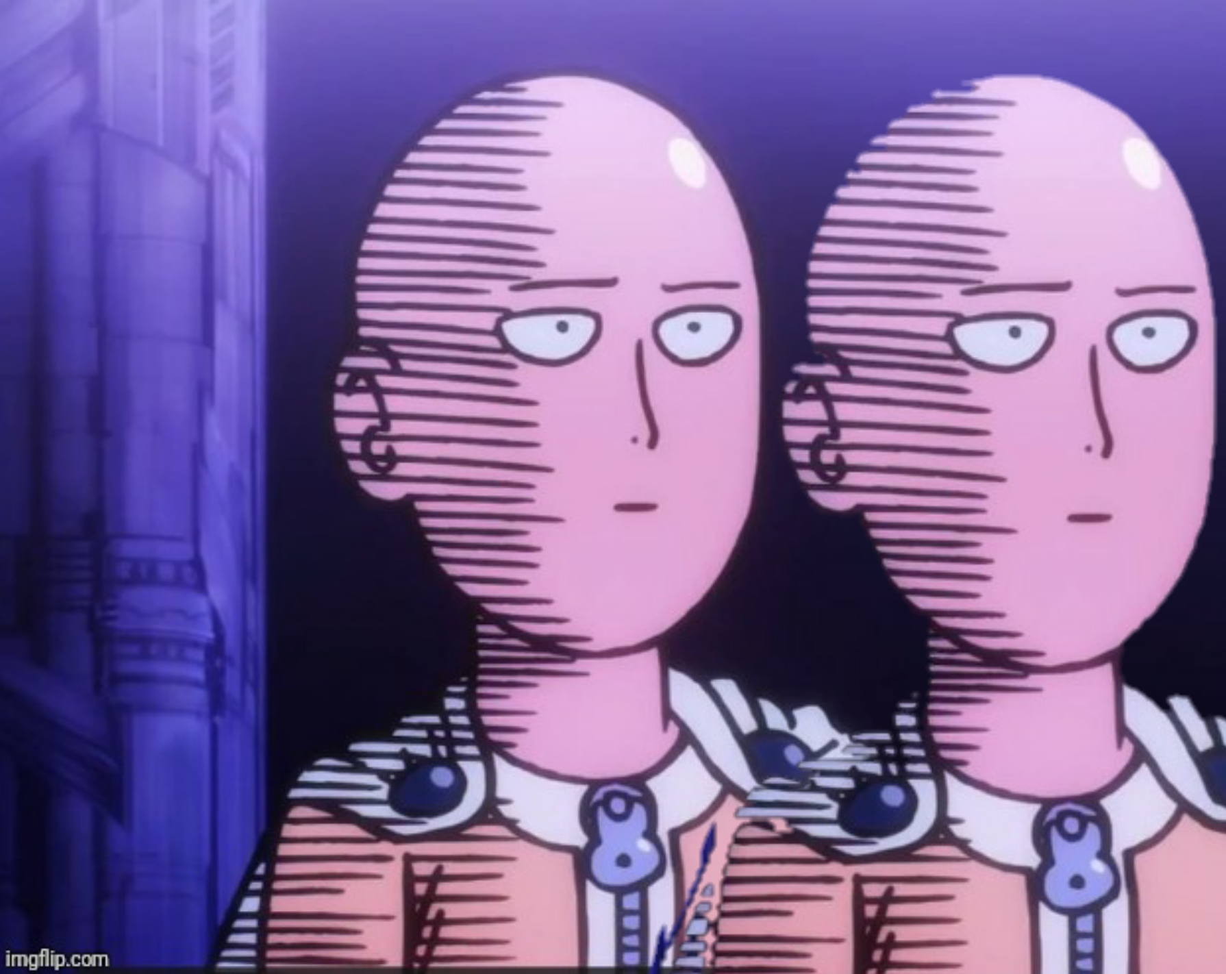 High Quality 2 one punch man Blank Meme Template