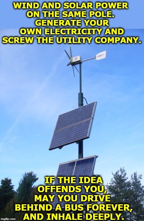 One or the other or both. Money in your pocket. | image tagged in solar power,wind power,fossil fuel,renewable energy | made w/ Imgflip meme maker