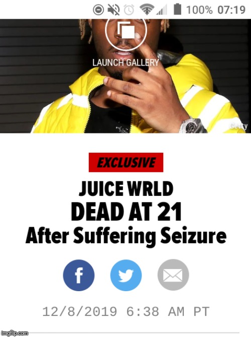 Rip | image tagged in juice,wrld | made w/ Imgflip meme maker