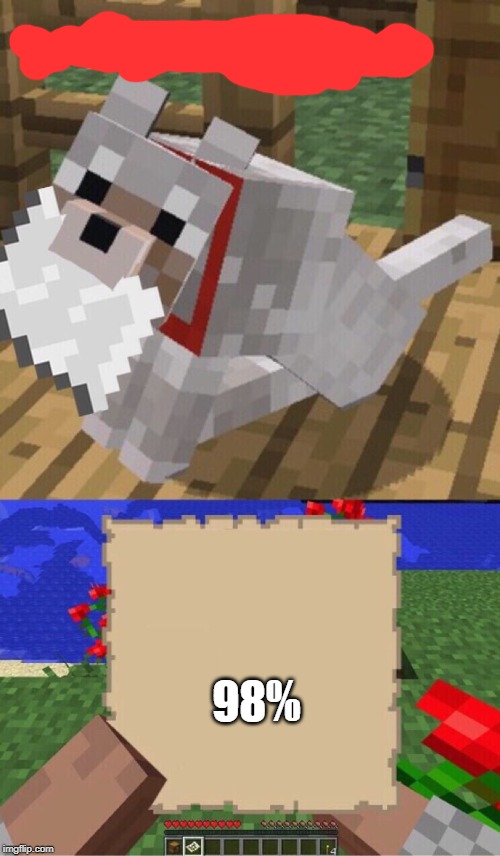 Minecraft Mail | 98% | image tagged in minecraft mail | made w/ Imgflip meme maker