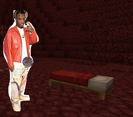 Juice Wrld in nether Blank Meme Template