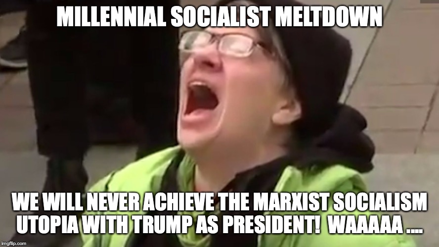 I wish everyone was the same! | MILLENNIAL SOCIALIST MELTDOWN; WE WILL NEVER ACHIEVE THE MARXIST SOCIALISM UTOPIA WITH TRUMP AS PRESIDENT!  WAAAAA .... | image tagged in screaming liberal,memes | made w/ Imgflip meme maker