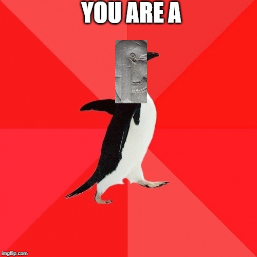 Socially Awesome Penguin Meme | YOU ARE A | image tagged in memes,socially awesome penguin | made w/ Imgflip meme maker