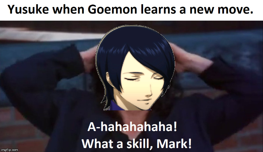 What a skill! | image tagged in persona 5,yusuke kitagawa,the room,tommy wiseau,what a story mark | made w/ Imgflip meme maker