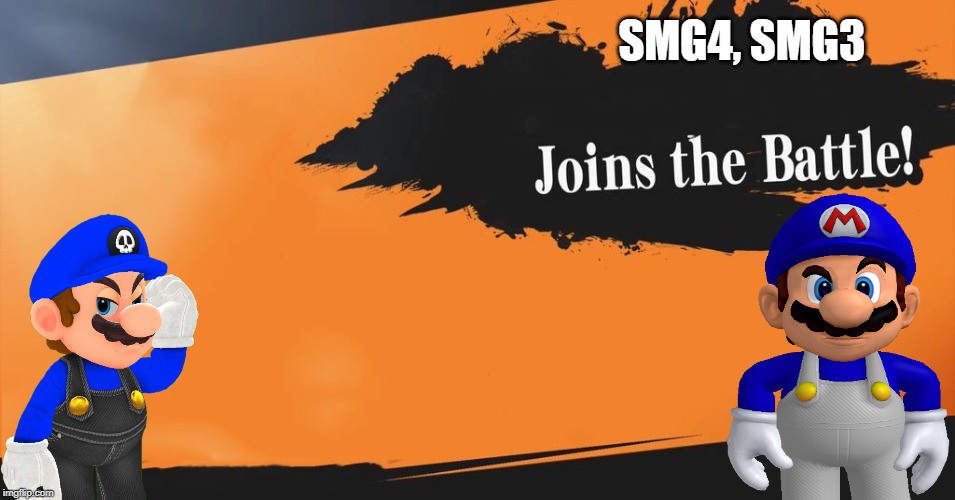 Smg4 and Smg3 Join the Battle | SMG4, SMG3 | image tagged in smash bros | made w/ Imgflip meme maker