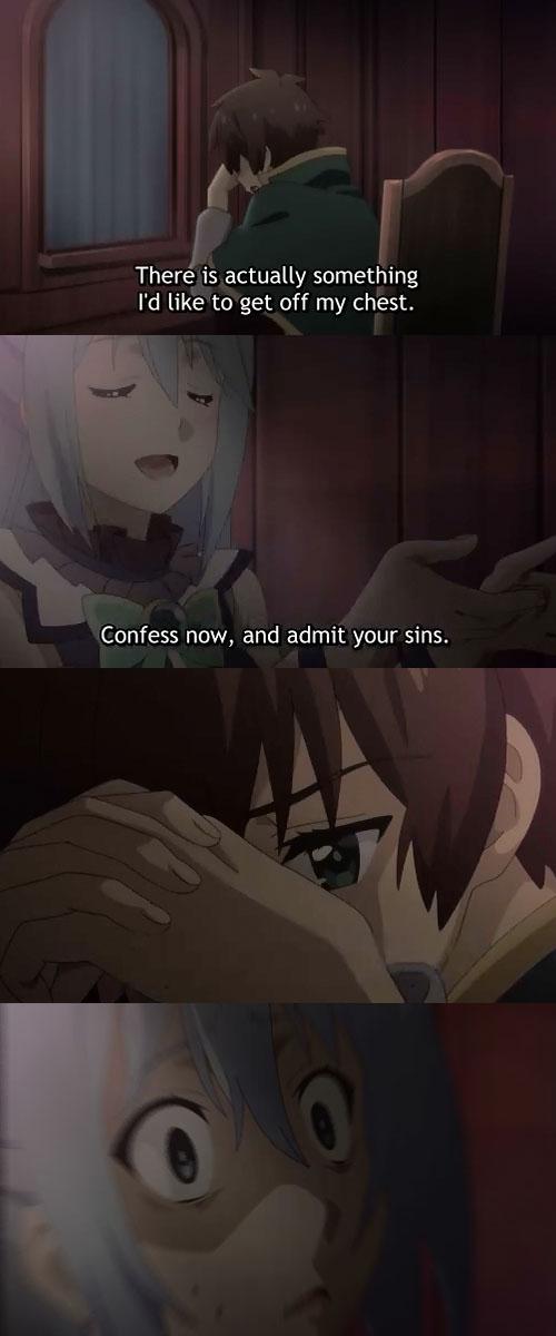 Bro did not hesitate 💀#konosuba #kazuma #anime #edit #meme #fypシ