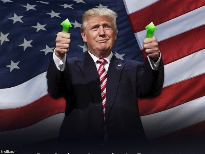 High Quality Trump Thumbs Upvote Blank Meme Template