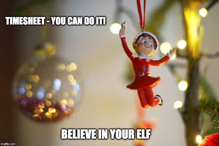Elf Timesheet Reminder | TIMESHEET - YOU CAN DO IT! BELIEVE IN YOUR ELF | image tagged in elf timesheet reminder,timesheet meme,timesheet reminder,funny memes,best timesheet reminder | made w/ Imgflip meme maker