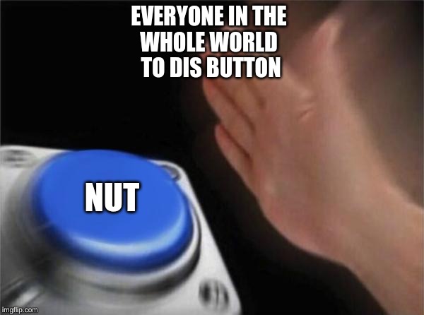 Blank Nut Button | EVERYONE IN THE 
WHOLE WORLD 
TO DIS BUTTON; NUT | image tagged in memes,blank nut button | made w/ Imgflip meme maker