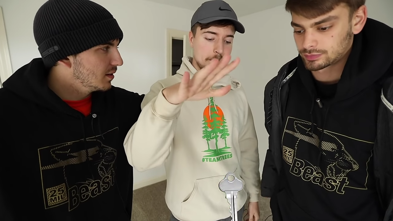 High Quality MrBeast key drop Blank Meme Template