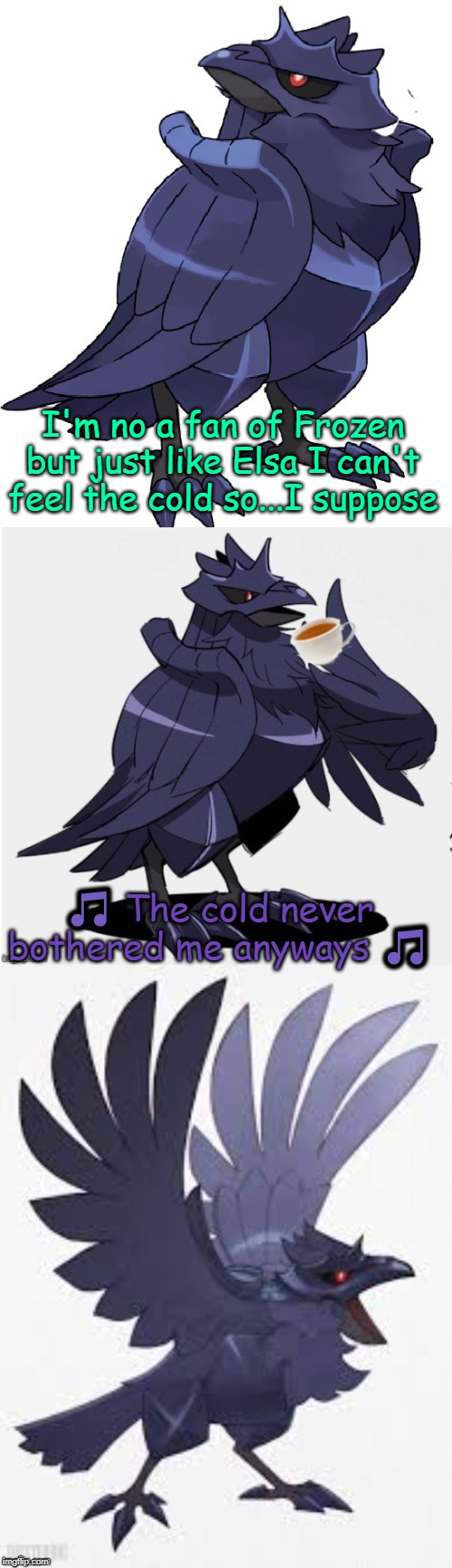 Bad Pun TTDC | I'm no a fan of Frozen but just like Elsa I can't feel the cold so...I suppose ? The cold never bothered me anyways ? | image tagged in bad pun ttdc | made w/ Imgflip meme maker
