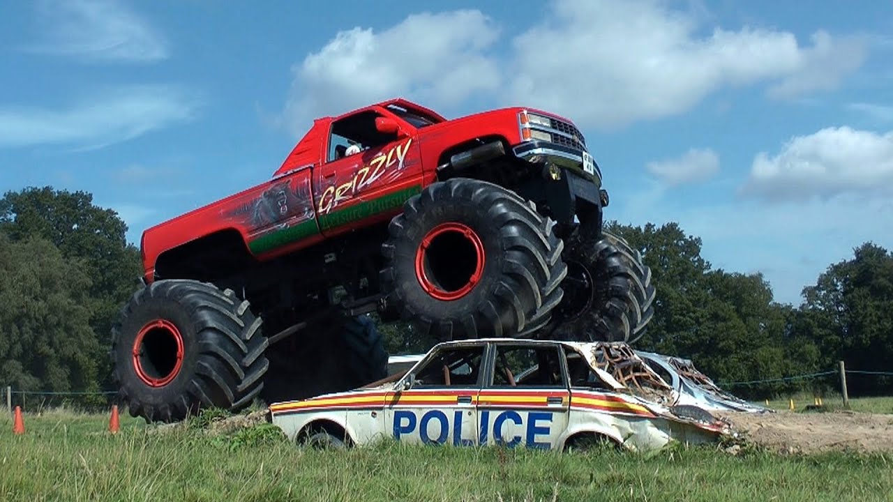 Monster truck crushing car Blank Meme Template