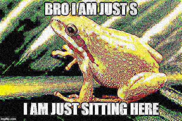 image tagged in funny,memes,frog,deep fried,funny memes,lol | made w/ Imgflip meme maker