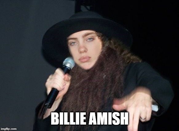 Billie Amish |  BILLIE AMISH | image tagged in billie eilish,weird al yankovic,amish,hip hop | made w/ Imgflip meme maker