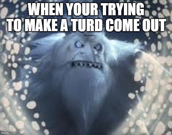 Winter Warlock | WHEN YOUR TRYING TO MAKE A TURD COME OUT | image tagged in winter warlock | made w/ Imgflip meme maker