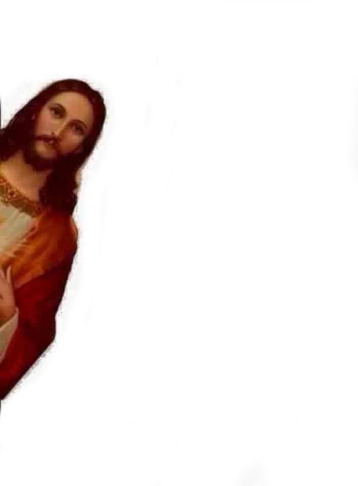 Jesus peeking Blank Meme Template