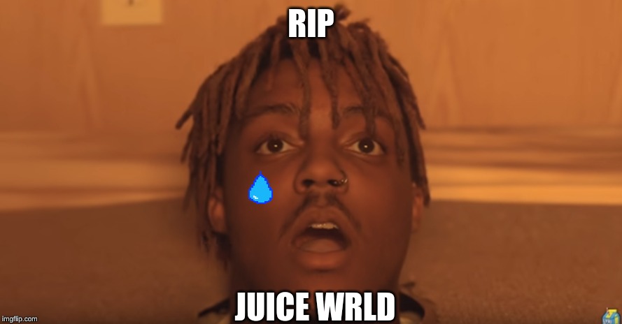 shocked juice wrld | RIP; JUICE WRLD | image tagged in shocked juice wrld | made w/ Imgflip meme maker