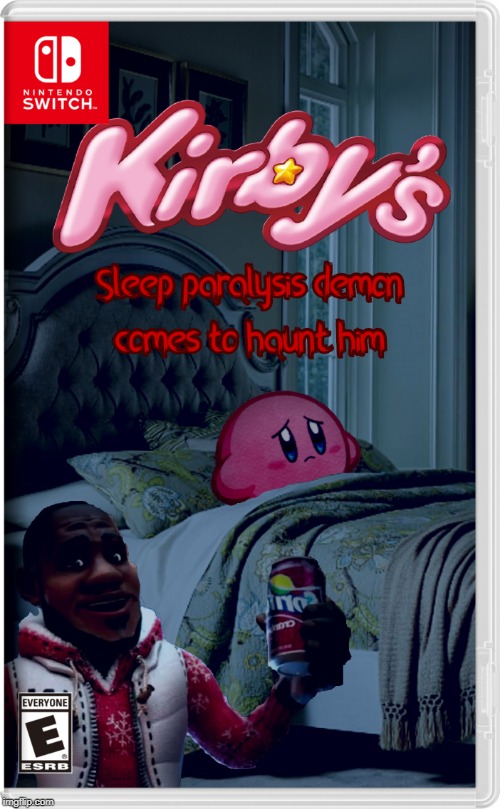 Kirby's sleep paralysis demon comes to haunt him | image tagged in kirby,nintendo,memes,spoopy,sprite cranberry | made w/ Imgflip meme maker