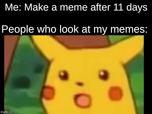 I'm back | Me: Make a meme after 11 days; People who look at my memes: | image tagged in dead meme | made w/ Imgflip meme maker