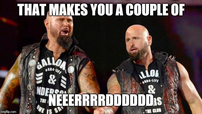 Gallows Anderson nerd | THAT MAKES YOU A COUPLE OF; NEEERRRRDDDDDD | image tagged in gallows anderson nerd | made w/ Imgflip meme maker