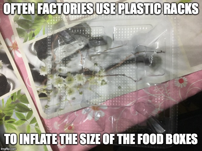 Plastic Rack Found Inside Box of Almond Cookies | OFTEN FACTORIES USE PLASTIC RACKS; TO INFLATE THE SIZE OF THE FOOD BOXES | image tagged in ripoff,memes,food,plastic | made w/ Imgflip meme maker