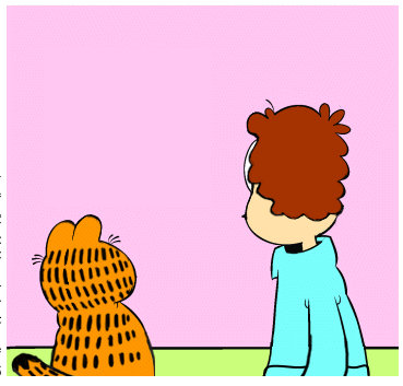Jon and Garfield are being watched by somebody Blank Meme Template