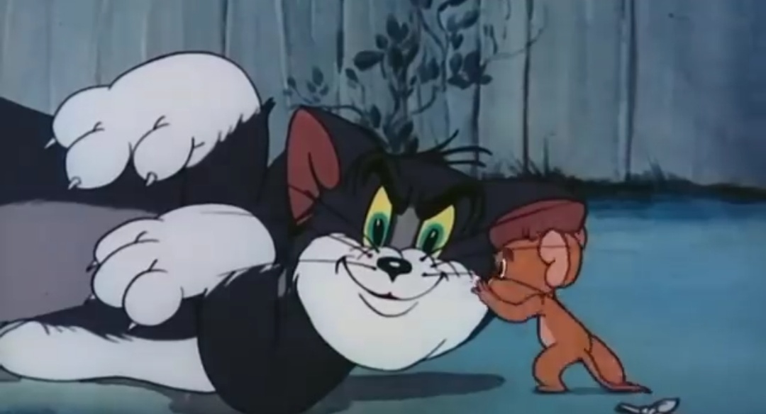 Tom and Jerry Whisper Blank Meme Template