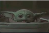 Excited baby yoda Blank Meme Template