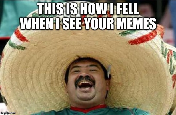 mexican word of the day | THIS IS HOW I FELL WHEN I SEE YOUR MEMES | image tagged in mexican word of the day | made w/ Imgflip meme maker