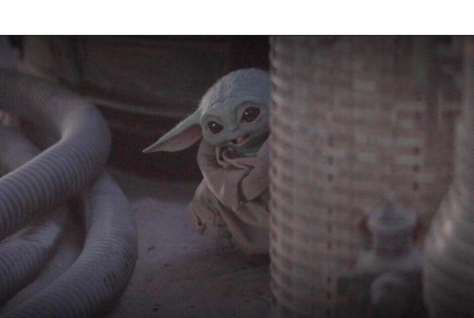 High Quality Cute baby yoda Blank Meme Template