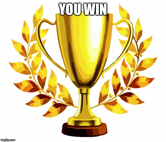 You Win! | YOU WIN | image tagged in you win | made w/ Imgflip meme maker
