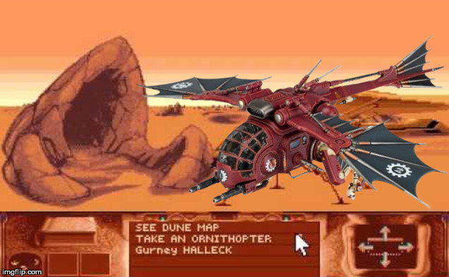 Seems familiar | image tagged in dune,warhammer 40k,ornithopter,video games | made w/ Imgflip meme maker