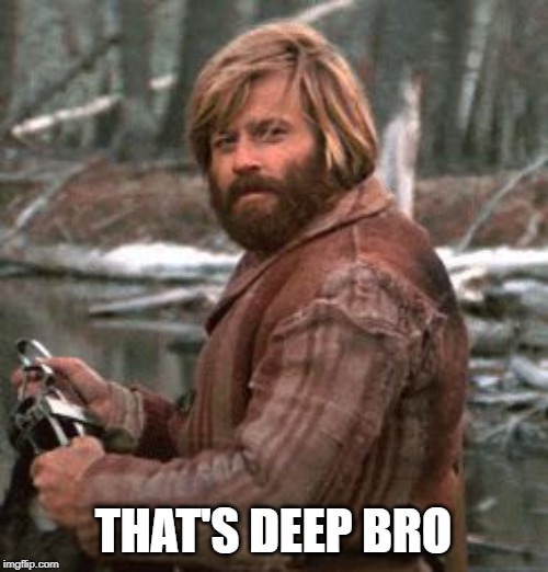 Redford nod of approval | THAT'S DEEP BRO | image tagged in redford nod of approval | made w/ Imgflip meme maker