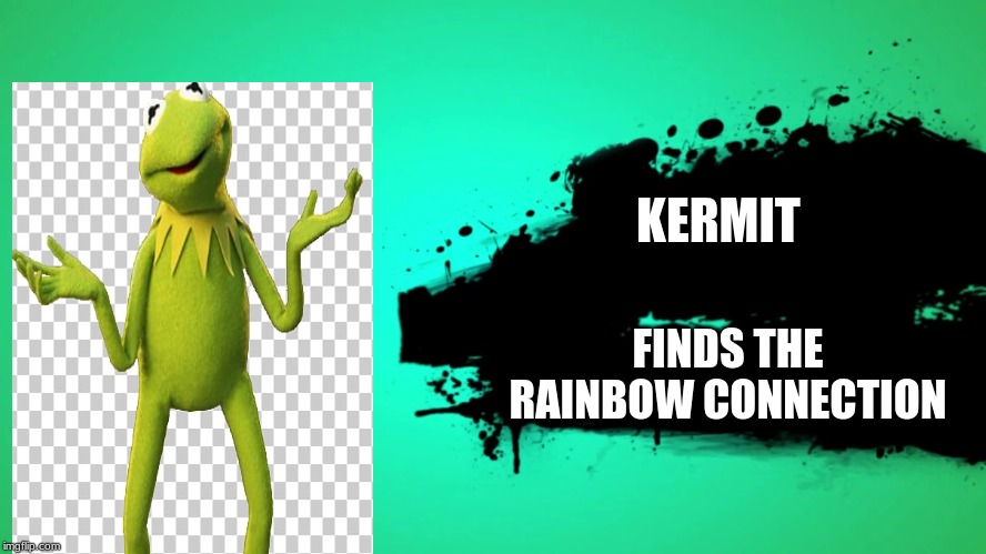 Kermit commits Sewer Slide | KERMIT; FINDS THE RAINBOW CONNECTION | image tagged in gaming | made w/ Imgflip meme maker