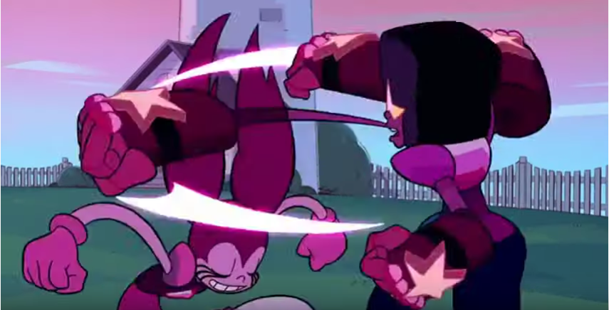 High Quality Garnet Swings at Spinel and Misses Blank Meme Template