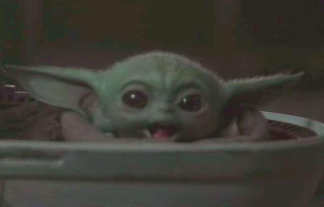 High Quality Baby Yoda Surprised Blank Meme Template