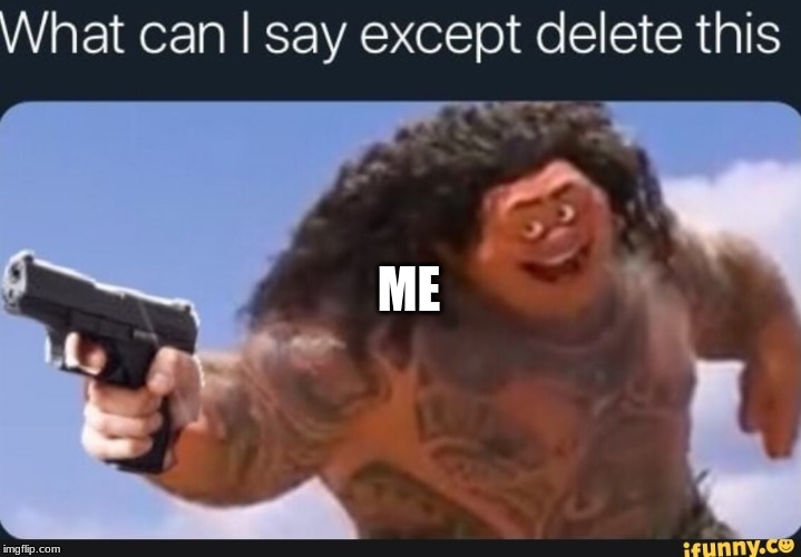 What can I say except delete this | ME | image tagged in what can i say except delete this | made w/ Imgflip meme maker