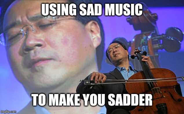 Chinese violin | USING SAD MUSIC; TO MAKE YOU SADDER | image tagged in chinese violin | made w/ Imgflip meme maker