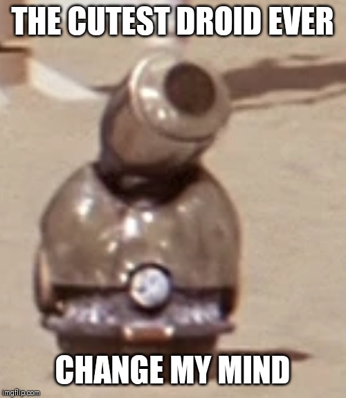 THE CUTEST DROID EVER; CHANGE MY MIND | image tagged in memes,star wars,adorable,droids | made w/ Imgflip meme maker