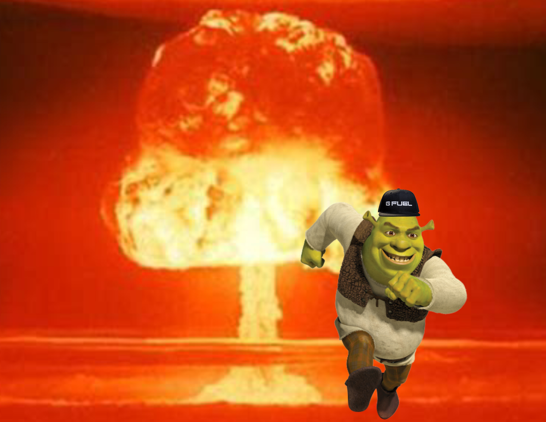 Pyromaniac Shrek Blank Meme Template