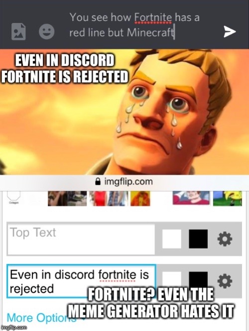 You see that red line | image tagged in fortnite,minecraft,rip,red line,auto correct,discord | made w/ Imgflip meme maker